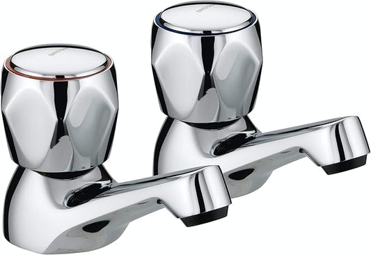 Bristan VAC 1/2 C MT Club Basin Taps with Metal Heads – Chrome Plated