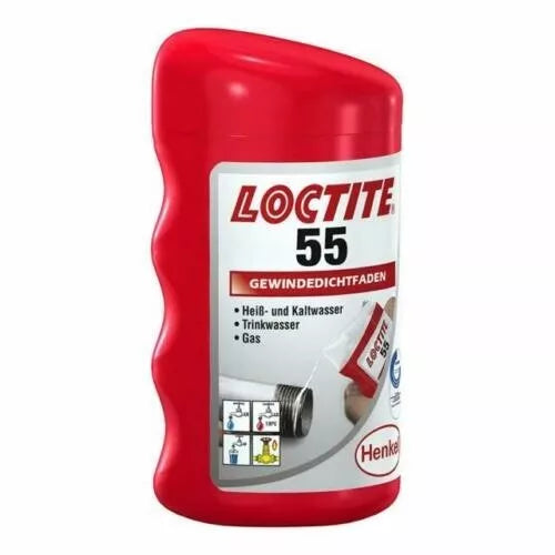 Loctite 55 Pipe Sealing Cord – 160m for Reliable Thread Sealing