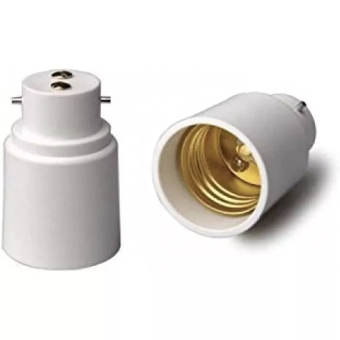 BC B22 to ES E27 Adaptor – Bayonet to Edison Screw Light Bulb Converter (Pack of 10)