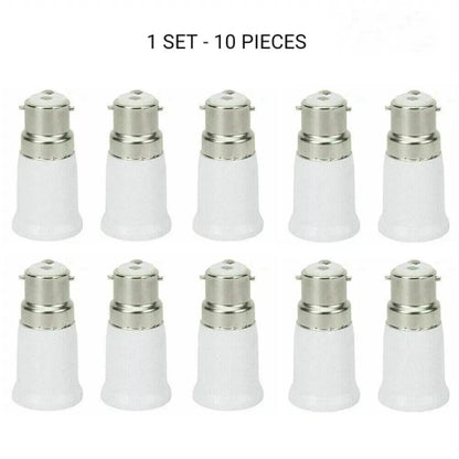BC B22 to ES E27 Adaptor – Bayonet to Edison Screw Light Bulb Converter (Pack of 10)